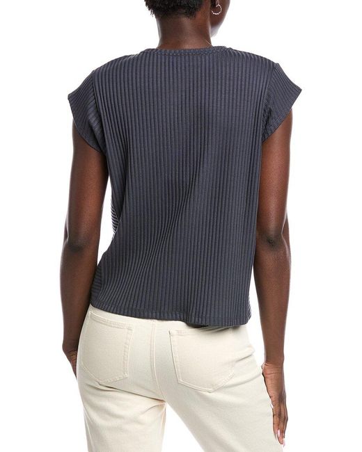 Eileen Fisher Blue Round Neck Top