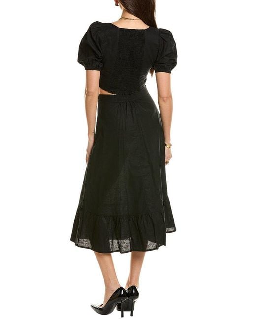 O.P.T Black 2Pc Sana Top & Skirt Set
