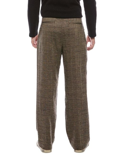Our Legacy Green Linen & Silk-Blend Trouser for men