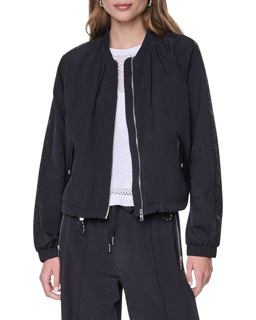 DKNY Blue Logo Trim Jacket