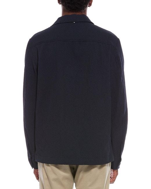 Boss Blue Seersucker Shirt for men