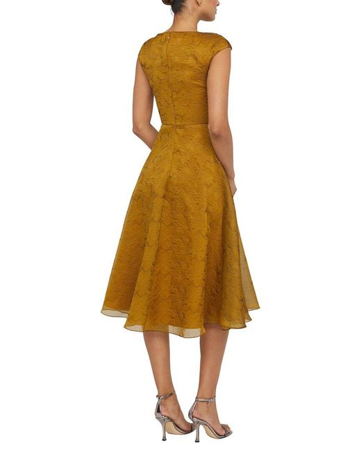 THEIA Yellow Helen Cocktail Dress