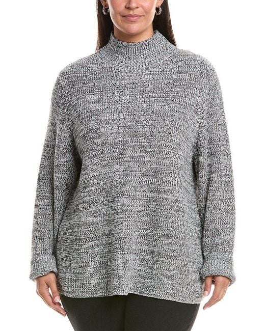 Marina Rinaldi Gray Plus Kastel Wool-Blend Sweater