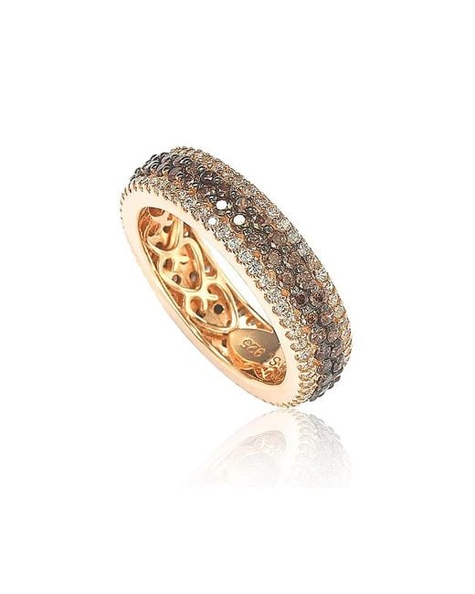 Suzy Levian CZ Jewelry White Suzy Levian Silver Cz Eternity Ring