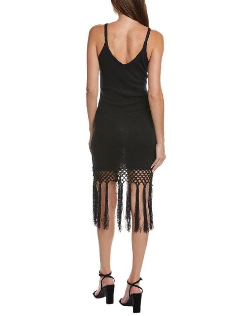 Joos Tricot Black Tassel Linen-blend Maxi Dress