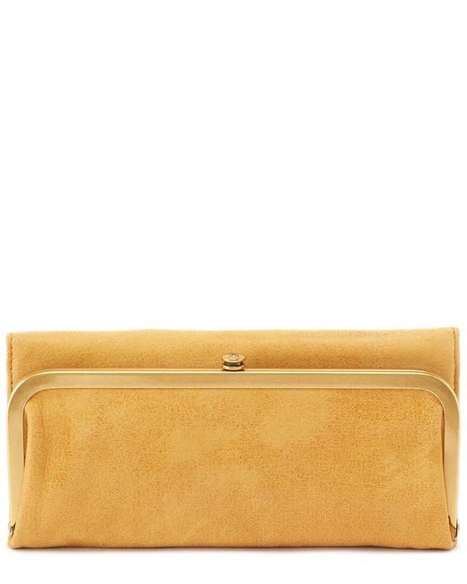 Hobo International Rachel Leather Continental Wallet in Natural | Lyst