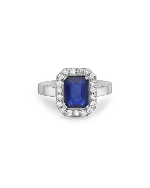 Forever Creations USA Inc. Blue Forever Creations 14k 2.80 Ct. Tw. Diamond & Sapphire Halo Ring