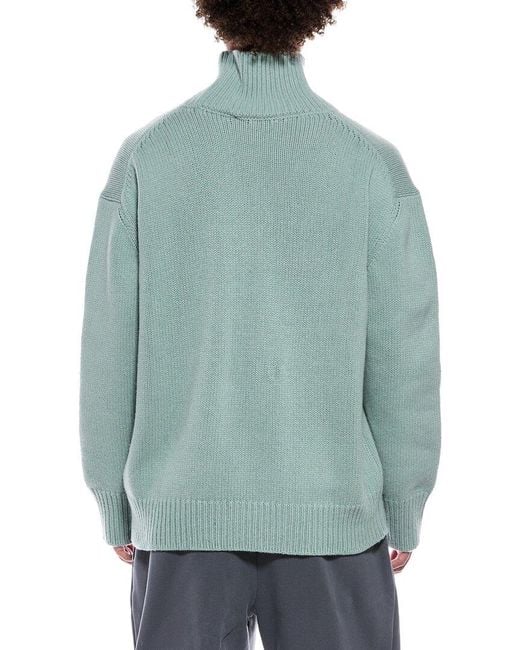 PANGAIA Blue Cashmere & Wool-blend Turtleneck Sweater for men