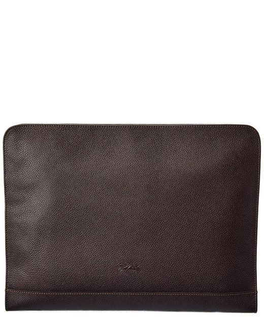 Longchamp Le Foulonne Leather Laptop Case in Brown Lyst