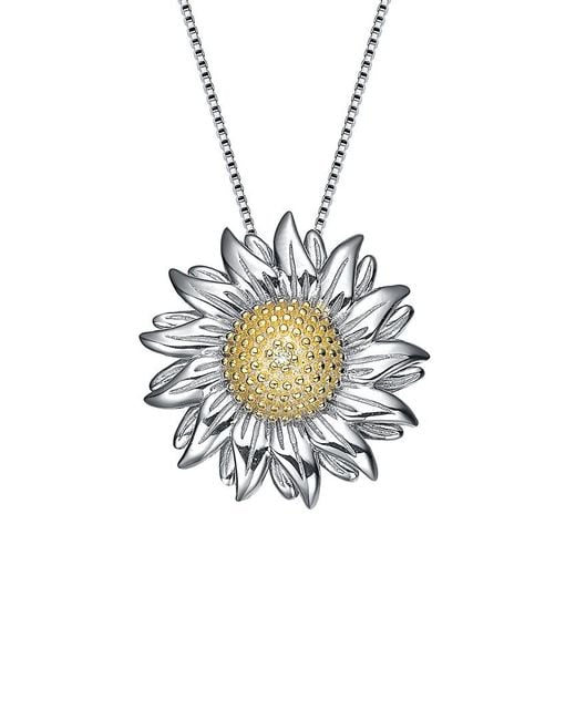 Genevive Jewelry White 14k Over Silver Necklace