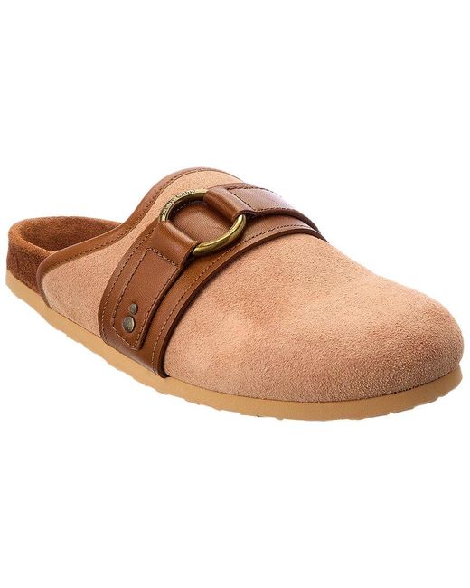 See By Chloé Brown Suede & Leather Clog