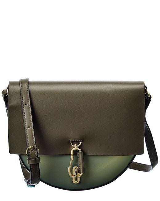 Zac Posen Belay Saddle Leather Crossbody in Green Lyst