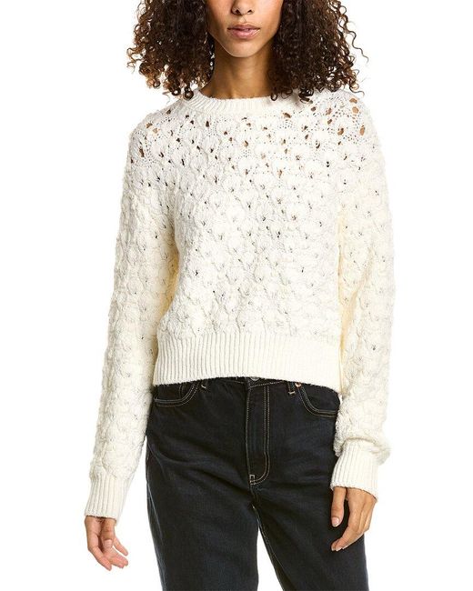 7021 White Loose Knit Sweater