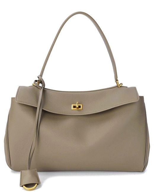 Tiffany & Fred Paris Green Large Smooth Leather Tote