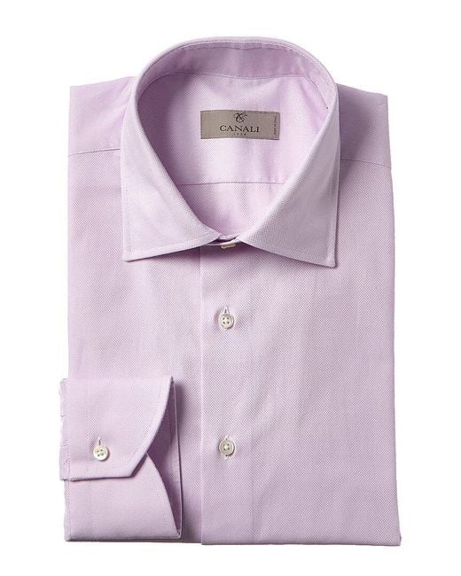 Canali Purple Dress Shirt for men