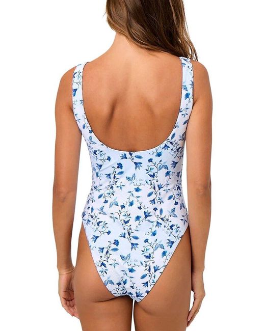 La Porte Blue Deep V Bikini Bottom