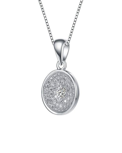 Genevive Jewelry Metallic Pendant Necklace