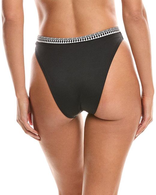 Lemlem Black Lena High-Leg Bikini Bottom