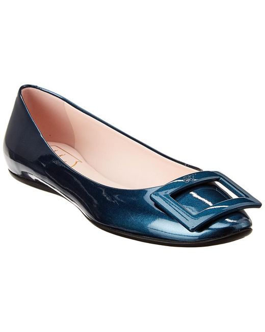 roger vivier blue flats