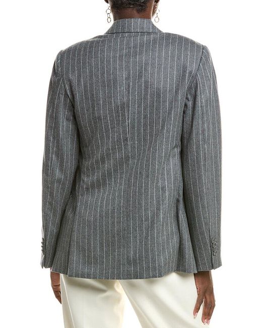 Officine Generale Gray Officine Generale Charlene Chalkstripe Wool Blazer