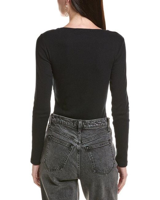 Ba&sh Black Campbell Bodysuit