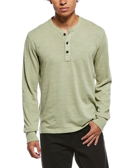 Rag & Bone Green Classic Flame Henley for men