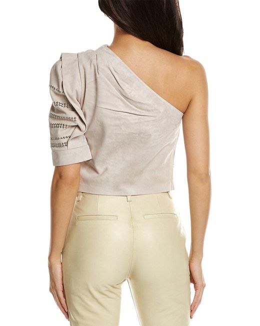IRO Gray Moroni Suede Top