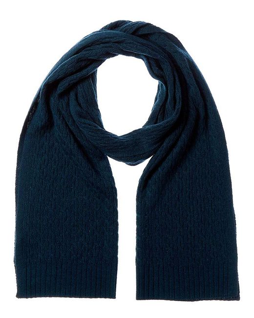 Forte Blue Cashmere Textured Cashmere Scarf