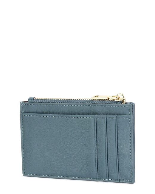 Tiffany & Fred Paris Blue Leather Wallet