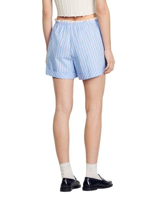 Sandro Blue Stitch Short