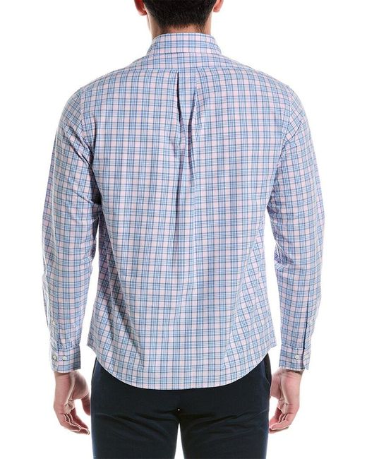 Brooks Brothers Blue Spring Check Woven Shirt for men