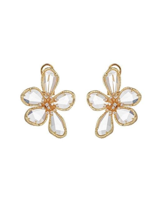 Eye Candy LA Metallic Cz Georgia Earrings