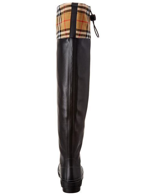 burberry knee high rain boots