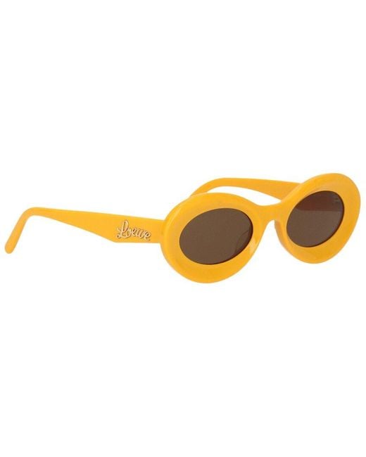 Loewe Yellow Lw40110u 50mm Sunglasses
