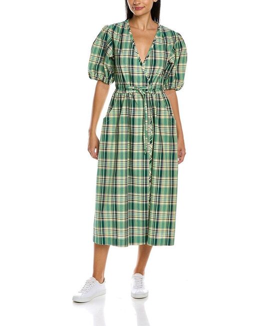 10 Crosby Derek Lam Green Tiana Midi Dress