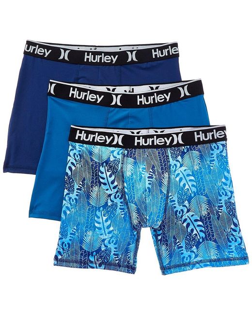 Hurley Blue 3Pk Regrind Boxer Brief for men