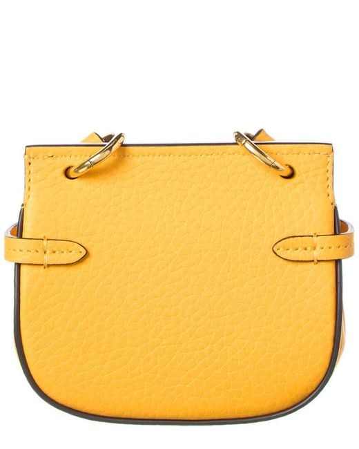 Mulberry Yellow Amberley Micro Leather Shoulder Bag