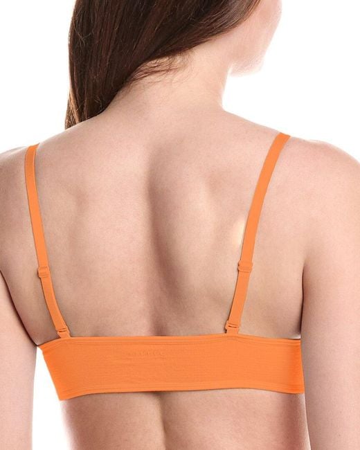 Bam White 2Pk Seamless Cheeky Scrunch Dipped Bralette