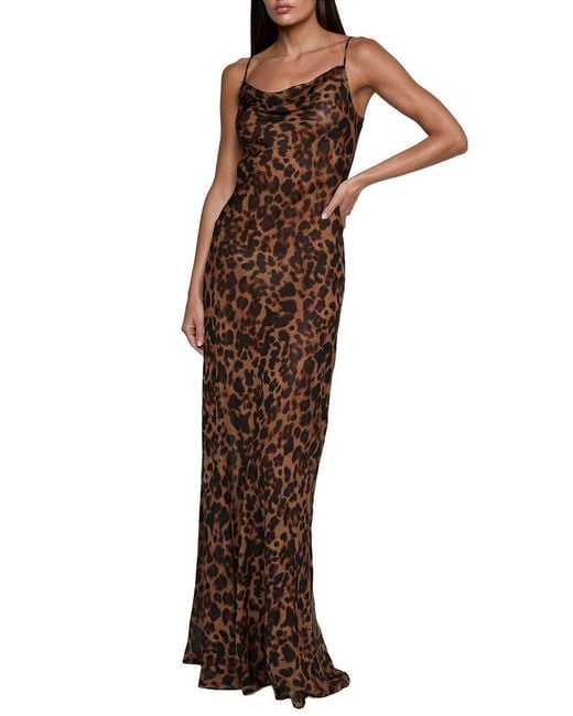 L'Agence Brown Christine Long Dress