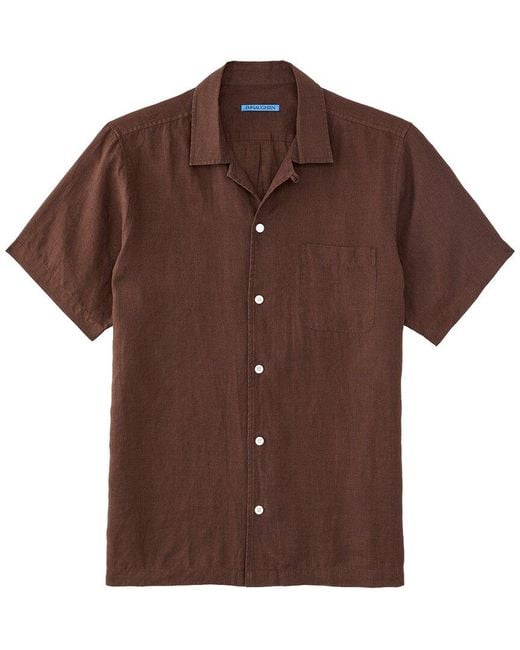 J.McLaughlin Brown Montauk Woven Shirt for men