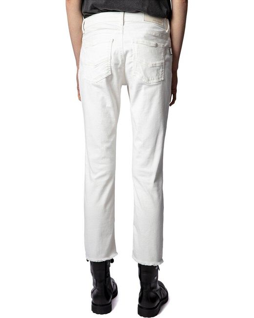 Zadig & Voltaire White Ava Perm Jean