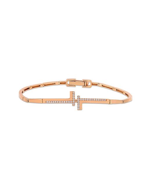 Diamond Select Cuts White 14K Rose 0.87 Ct. Tw. Diamond Link Bracelet