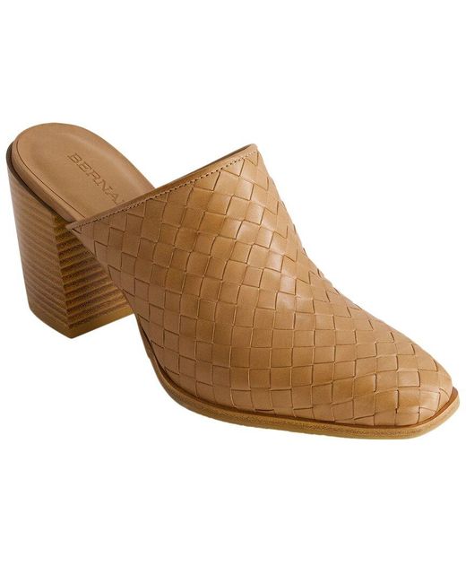 Bernardo Brown Britt Woven Leather Mule