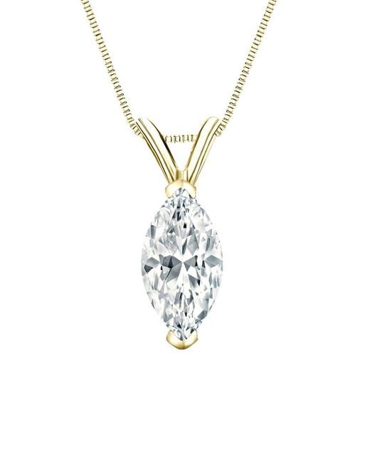 Sabrina Designs Lab Grown Diamonds Metallic 14K 1.00 Ct. Tw. Lab-Grown Diamond Solitaire Pendant