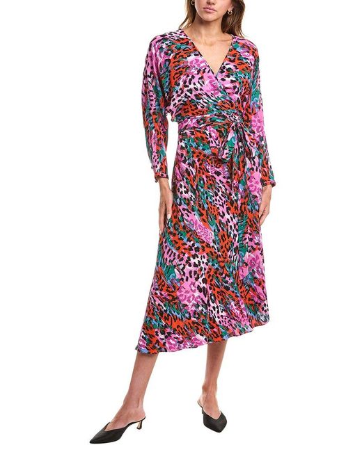 Diane von Furstenberg Red Eloise Midi Dress