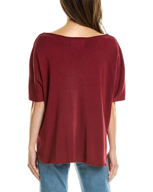 Sol Angeles Red Slouch Pullover