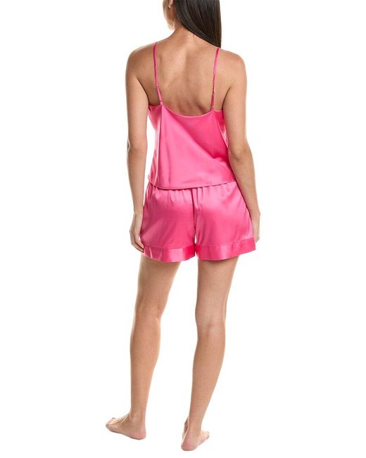 Natori Pink 2pc Glamour Cami & Short Set