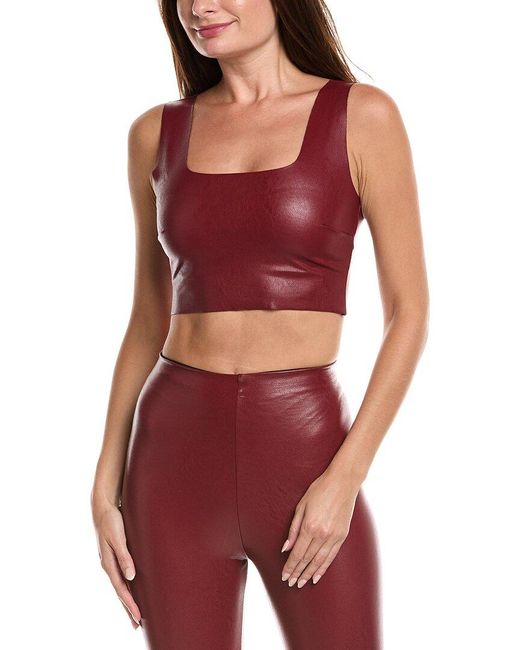 Commando Red Square Neck Crop Top