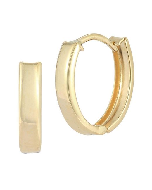 Ember Fine Jewelry Metallic 14k Oval Huggie Earrings