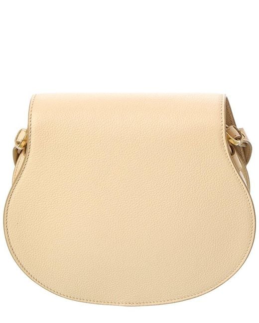 Chloé Natural Marcie Leather Saddle Bag